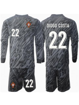Portugal Diogo Costa #22 Golmanski Dječji Gostujuci Dres kompleti EP 2024 Dugim Rukavima (+ kratke hlače)